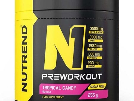 Nutrend N1 Pre-Workout, Tropical Candy - 255 grams Supply