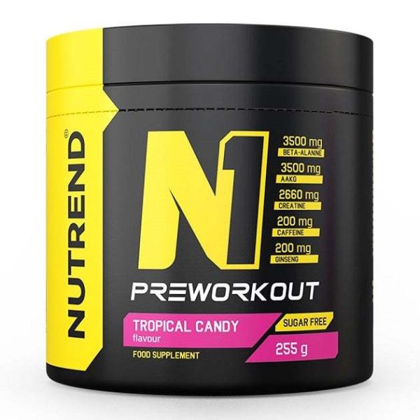 Nutrend N1 Pre-Workout, Tropical Candy - 255 grams Supply