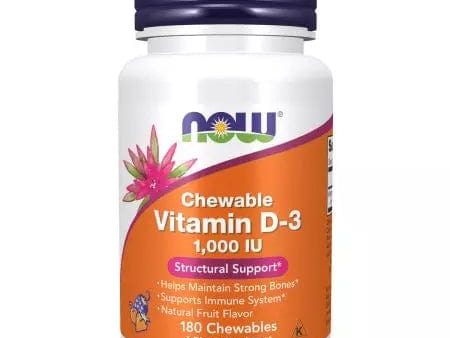 Now Foods Vitamin D3 1,000 IU 180 Chewables For Cheap