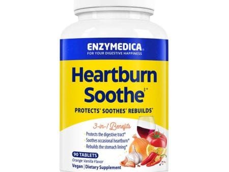 Enzymedica Heartburn Soothe VanillaOrange 90 Chewables For Sale