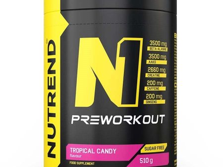 Nutrend N1 Pre-Workout, Tropical Candy - 510 grams Online now