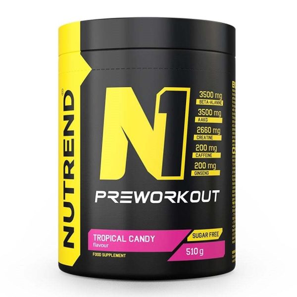 Nutrend N1 Pre-Workout, Tropical Candy - 510 grams Online now