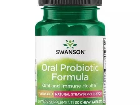 Swanson Oral Probiotic Formula 3 Billion CFU 30 Chewables, Strawberry Flavour on Sale