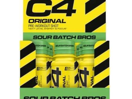 Cellucor C4 Original Pre-Workout Shot, Sour Batch Bros - 12 x 60 ml Supply