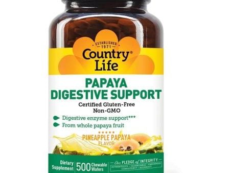 Country Life Papaya Digestive Support 500 Chewable Tablets Supply