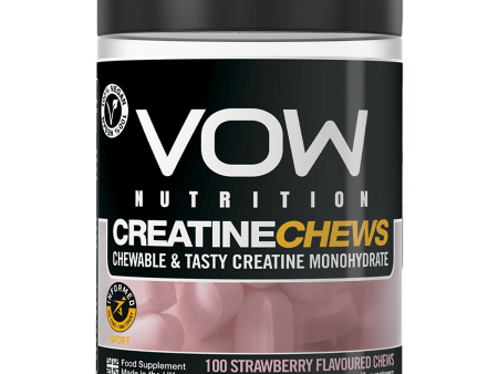 VOW Nutrition Creatine Chews 100 Tabs Strawberry Cheap