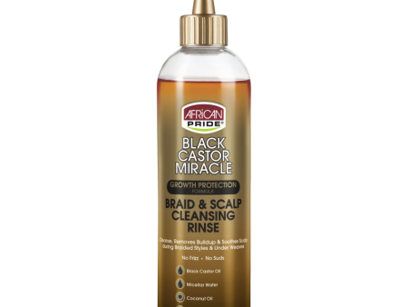 African Pride Black Castor Miracle Braid & Scalp Cleansing Rinse 355 ml For Discount