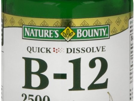 Nature s Bounty B-12 2500 mcg Supplement Quick Dissolve Tablets Natural Cherry Flavor Online now