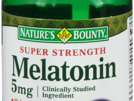 Nature s Bounty Melatonin 5 mg Dietary Supplement Softgels Super Strength Online Sale