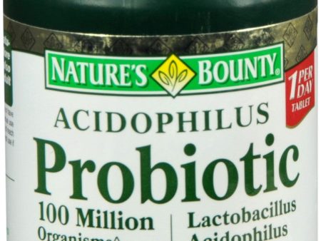 Nature s Bounty Acidophilus Probiotic Dietary Supplement Tablets on Sale