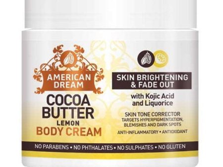 American Dream Cocoa Butter Lemon Body Cream with Kojic Acid - 453g Fashion