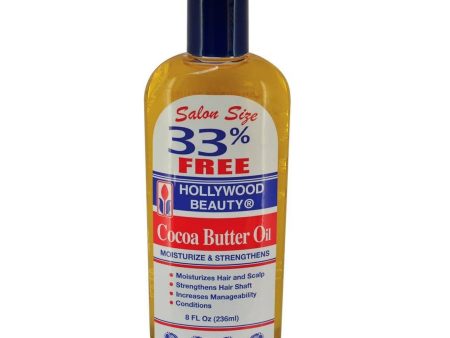 Hollywood Beauty Cocoa Butter Oil Moisturize & Strengthens 236ml For Discount